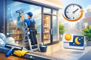 Meilleurs moments de nettoyage des vitres de commerces