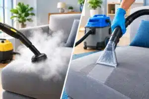 Lavage vapeur versus injection extraction